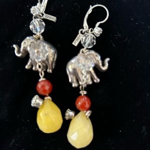 Rodrigo Otazu silver and crystal earrings  vintage